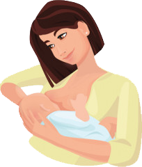 وضعيات الرضاعة الطبيعية: (وضعية المهد المعكوس Cross-Cradle)